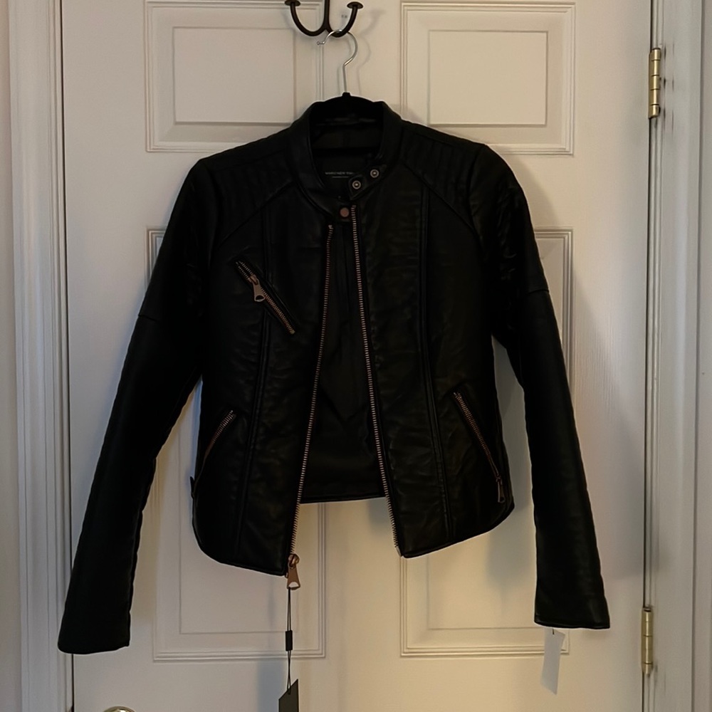 Black vegan leather jacket size small Marc New York/Andrew Marc